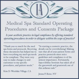 Medical Spa Standard Operating Procedures and Consents Package