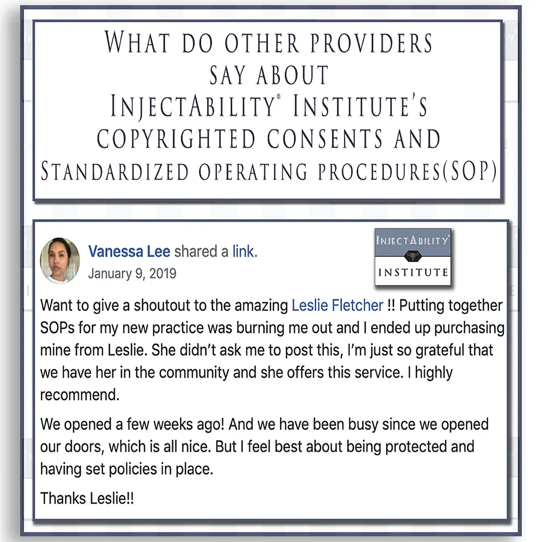Medical Spa Standard Operating Procedures and Consents Package