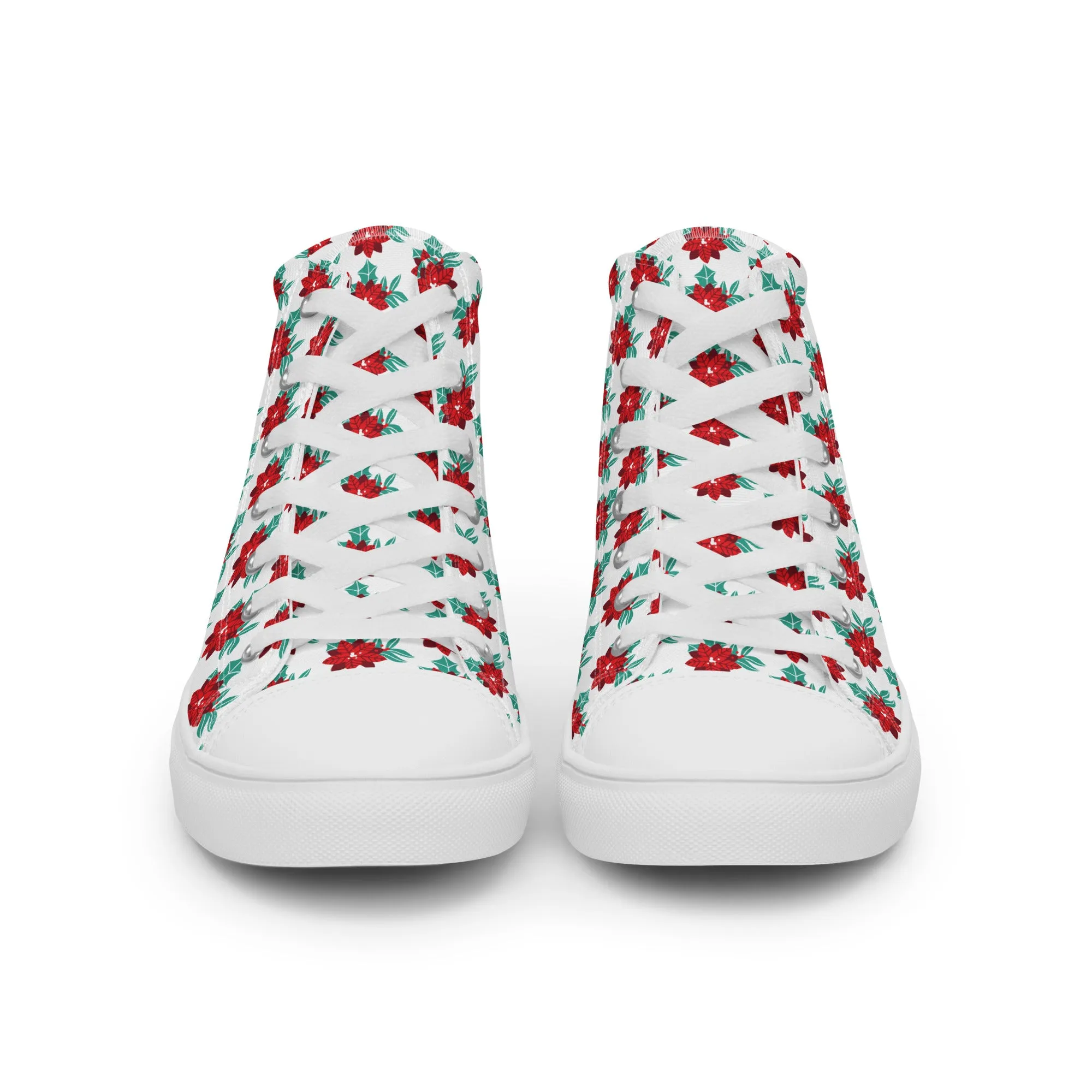 Men Christmas High Top Canvas Shoes (Glamourange Holiday Magic Canvas Shoes For Men - 0017)