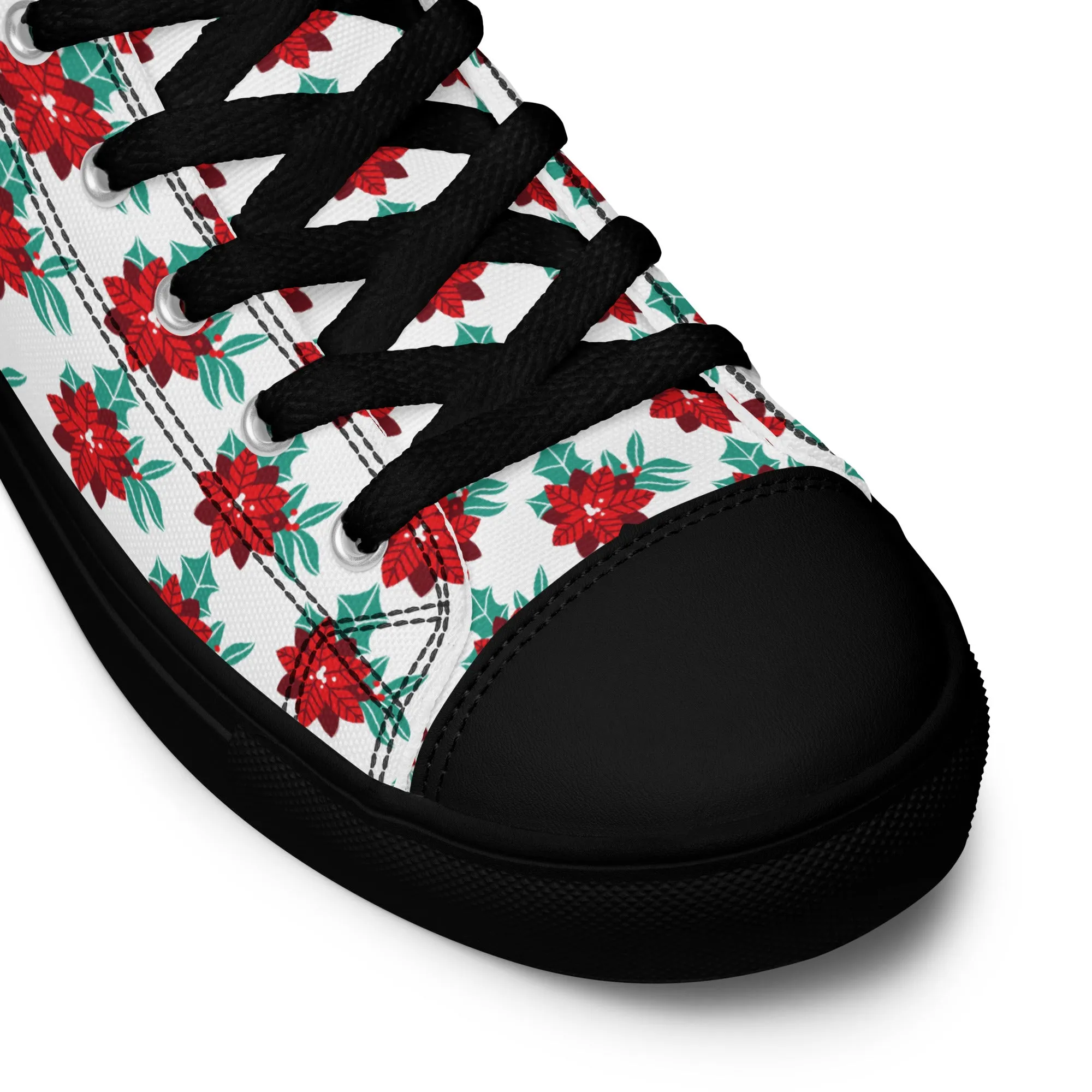 Men Christmas High Top Canvas Shoes (Glamourange Holiday Magic Canvas Shoes For Men - 0017)