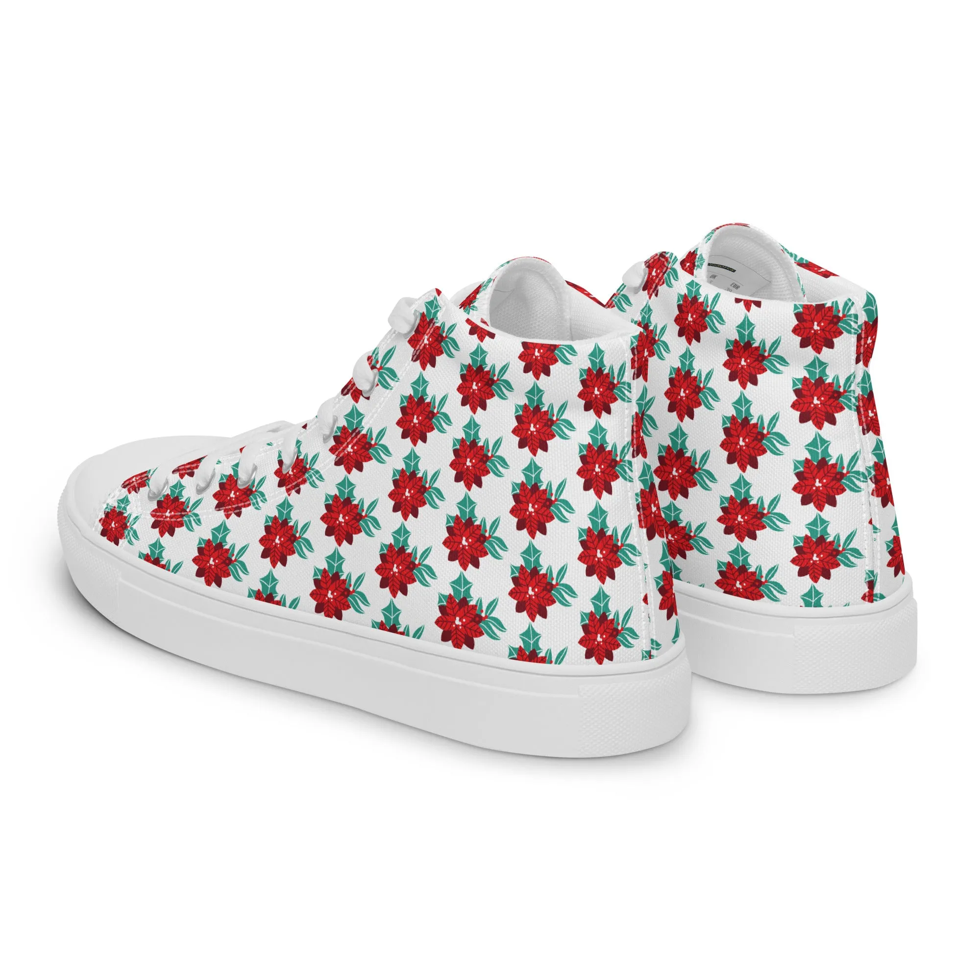 Men Christmas High Top Canvas Shoes (Glamourange Holiday Magic Canvas Shoes For Men - 0017)