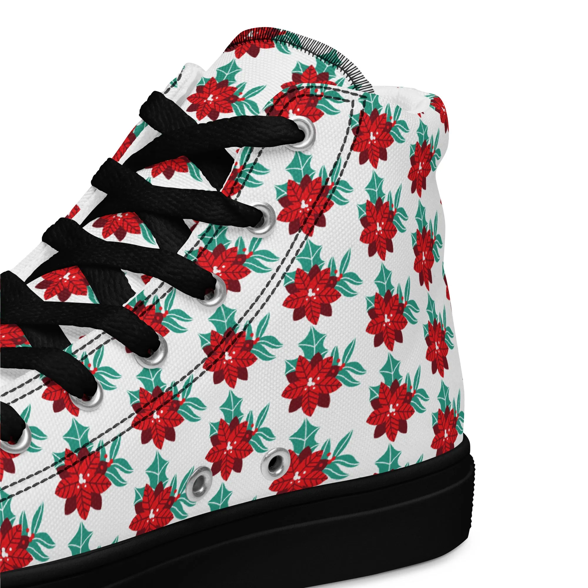 Men Christmas High Top Canvas Shoes (Glamourange Holiday Magic Canvas Shoes For Men - 0017)