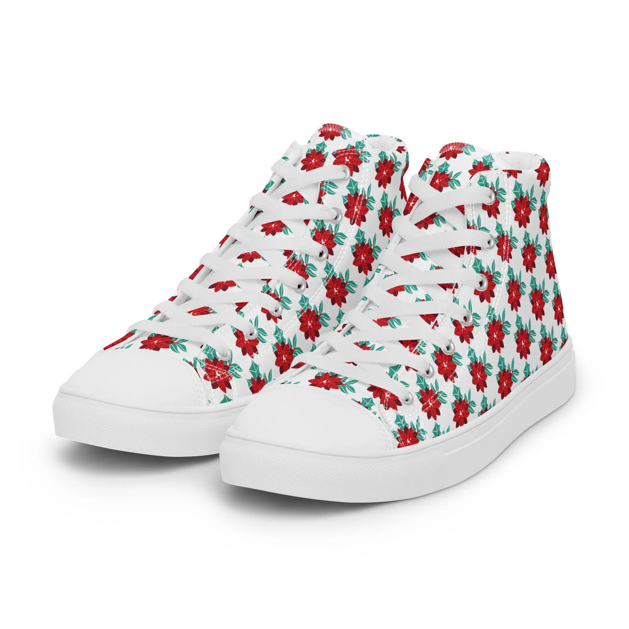Men Christmas High Top Canvas Shoes (Glamourange Holiday Magic Canvas Shoes For Men - 0017)