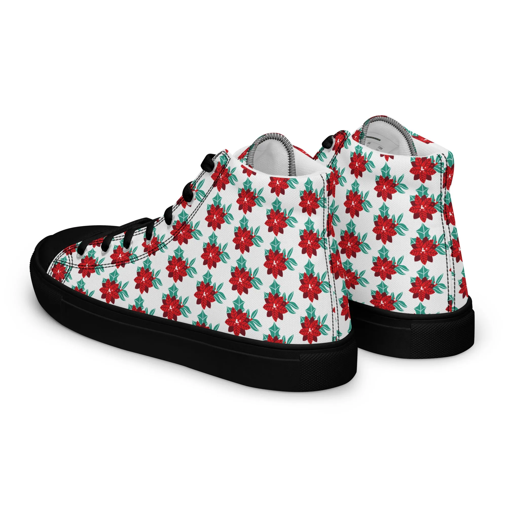 Men Christmas High Top Canvas Shoes (Glamourange Holiday Magic Canvas Shoes For Men - 0017)