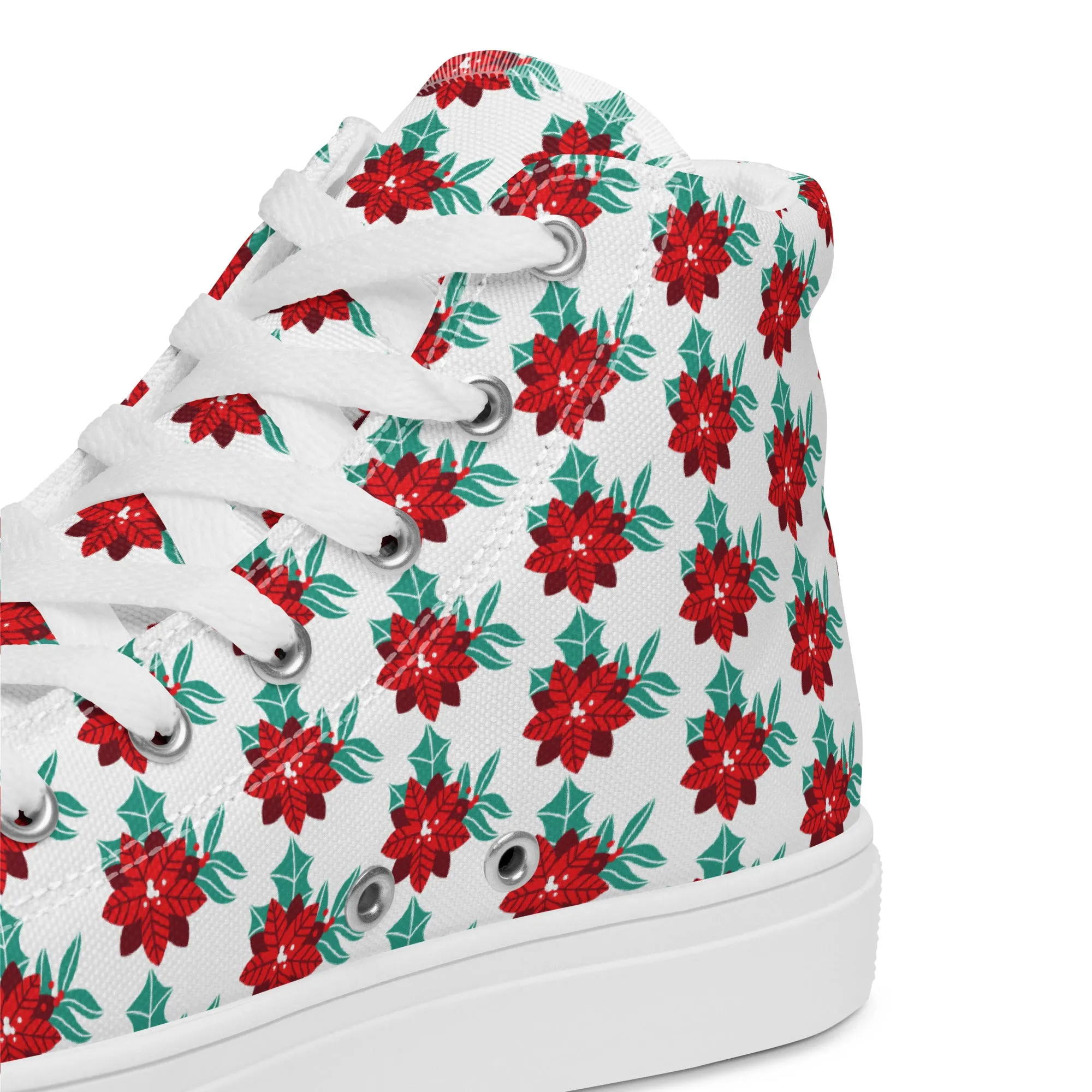 Men Christmas High Top Canvas Shoes (Glamourange Holiday Magic Canvas Shoes For Men - 0017)