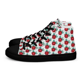Men Christmas High Top Canvas Shoes (Glamourange Holiday Magic Canvas Shoes For Men - 0017)
