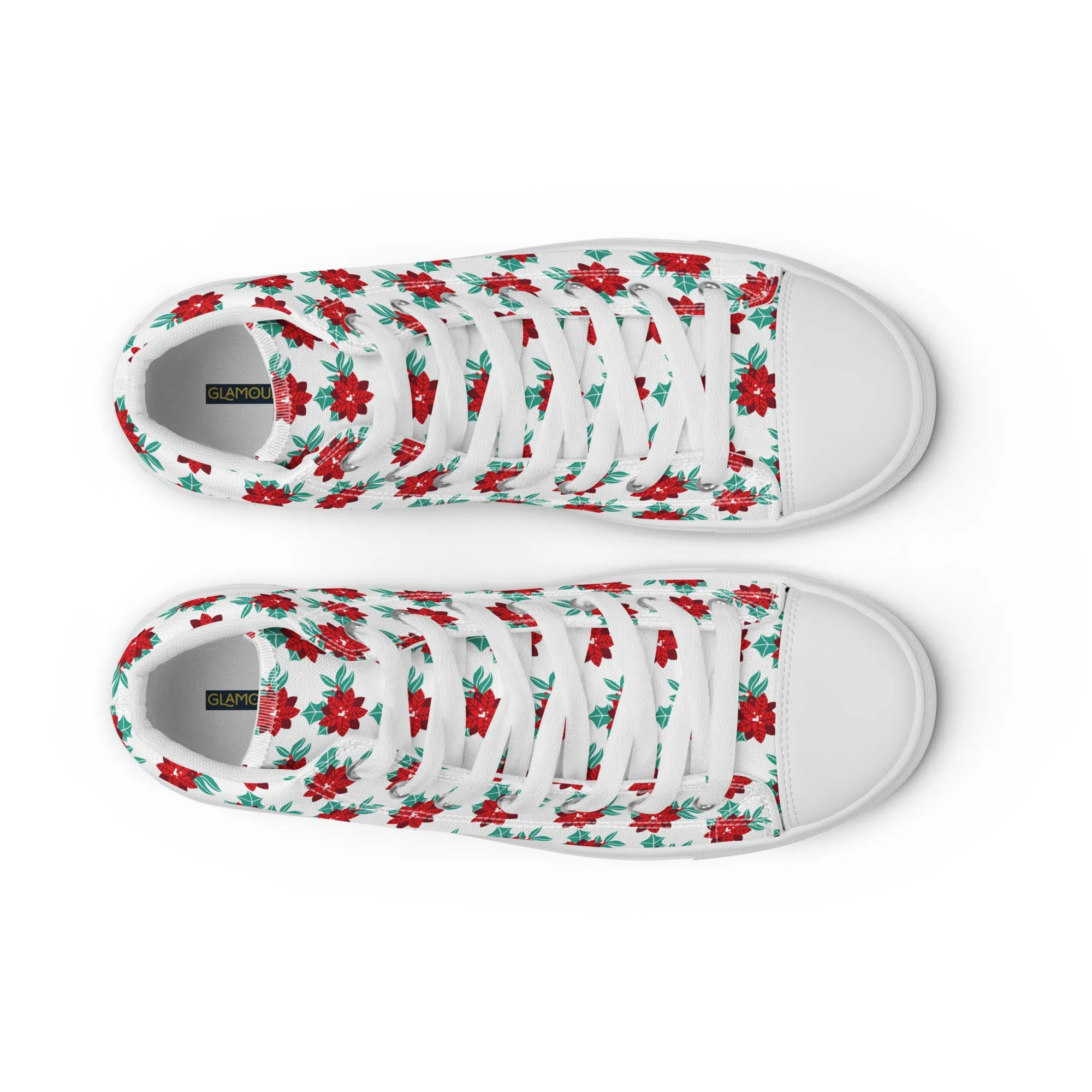 Men Christmas High Top Canvas Shoes (Glamourange Holiday Magic Canvas Shoes For Men - 0017)