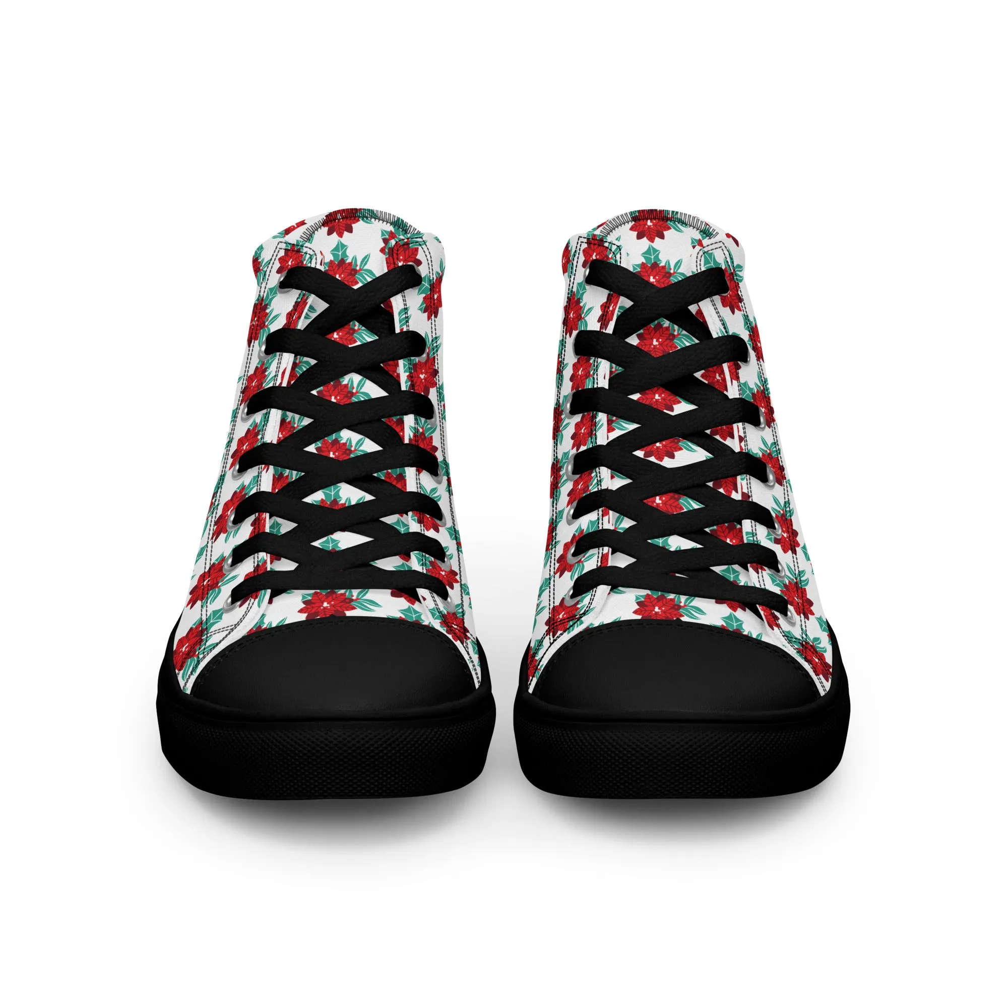 Men Christmas High Top Canvas Shoes (Glamourange Holiday Magic Canvas Shoes For Men - 0017)