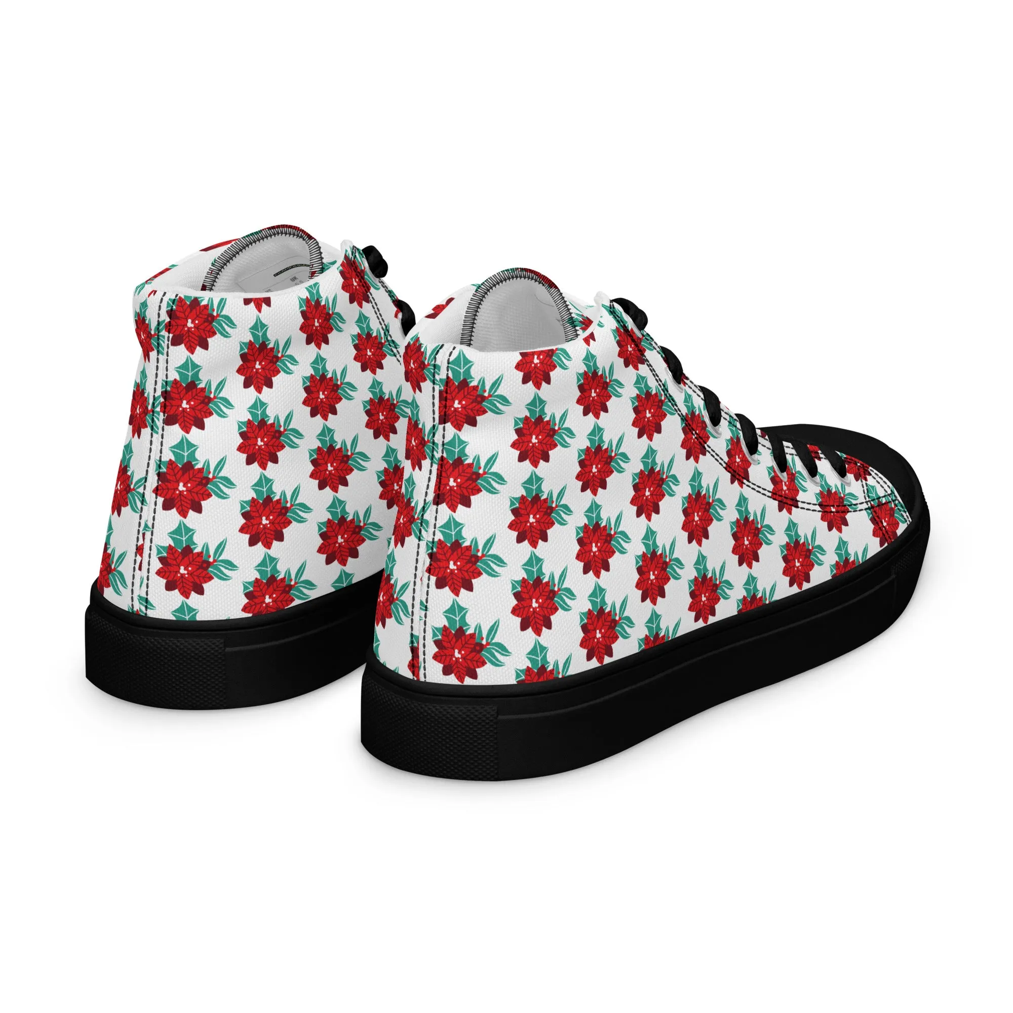 Men Christmas High Top Canvas Shoes (Glamourange Holiday Magic Canvas Shoes For Men - 0017)