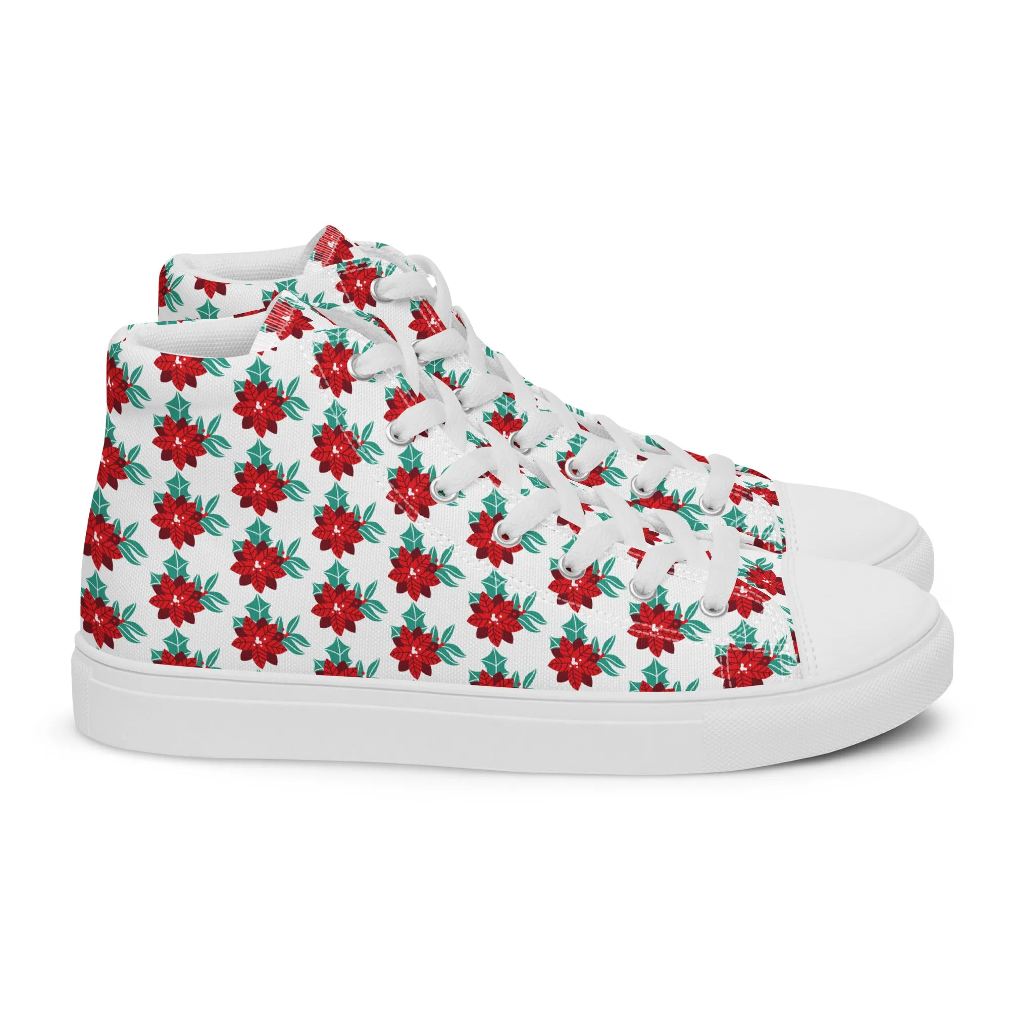 Men Christmas High Top Canvas Shoes (Glamourange Holiday Magic Canvas Shoes For Men - 0017)