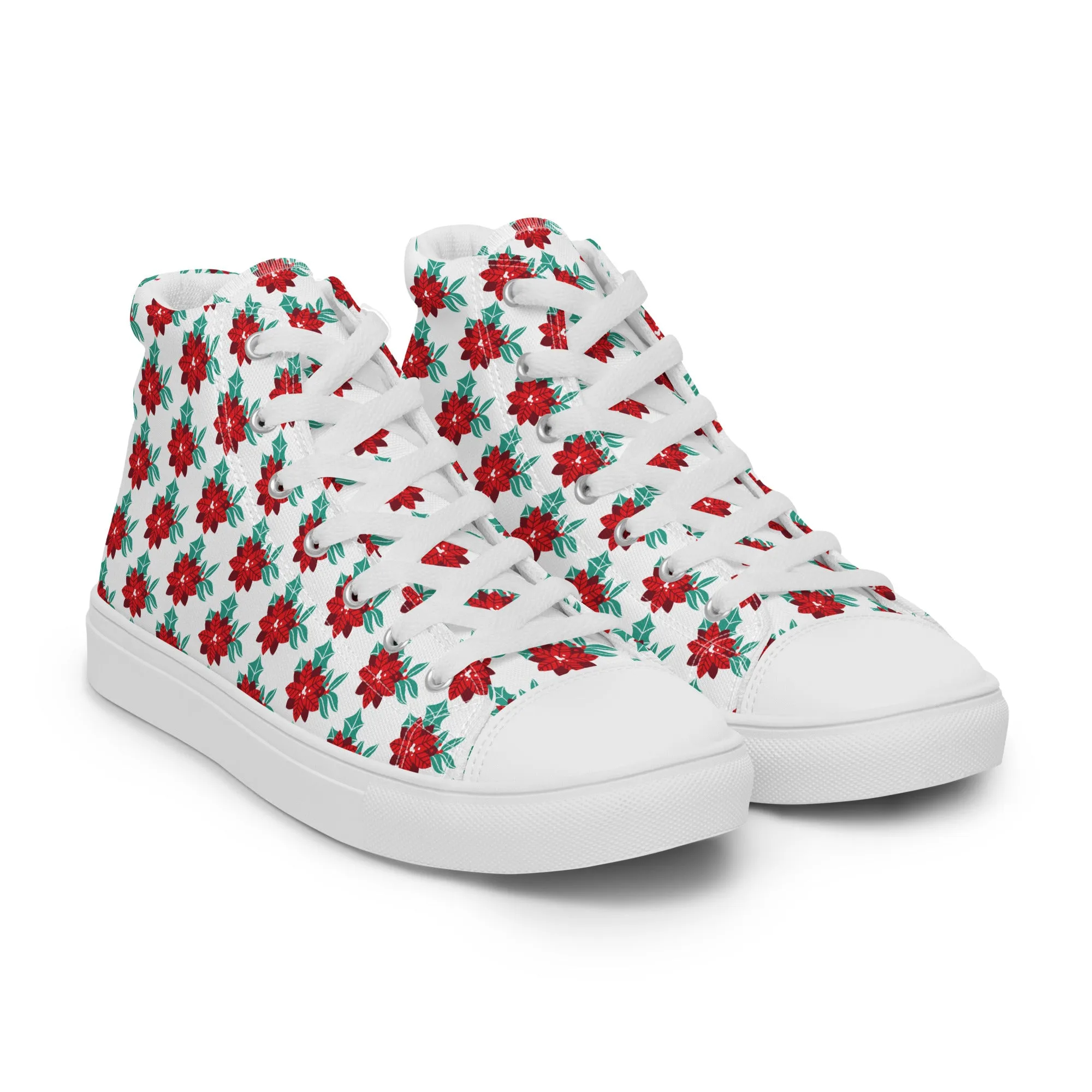 Men Christmas High Top Canvas Shoes (Glamourange Holiday Magic Canvas Shoes For Men - 0017)