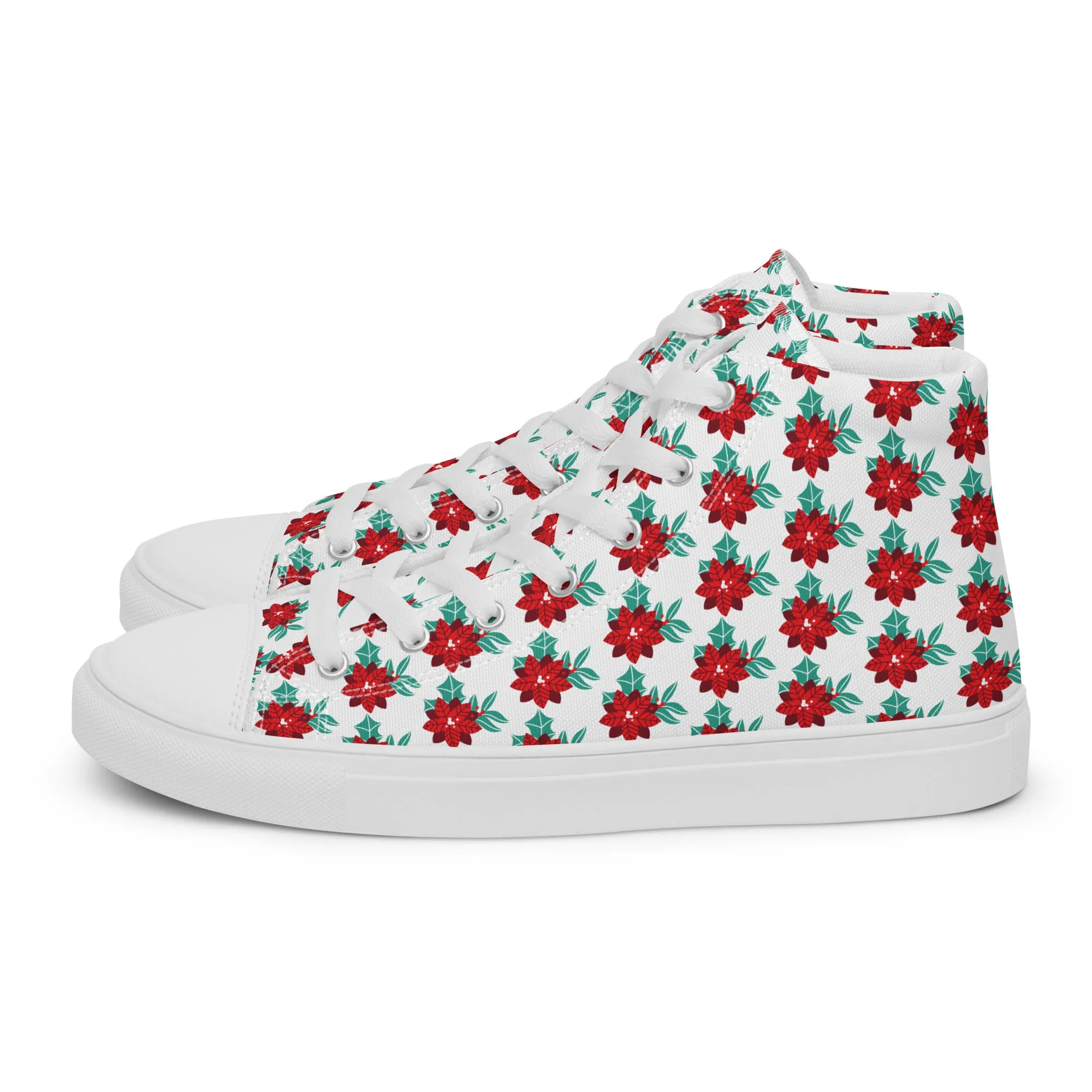 Men Christmas High Top Canvas Shoes (Glamourange Holiday Magic Canvas Shoes For Men - 0017)