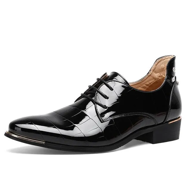 Mens Shoes Large Sizes Pointed Toe Men Red Dress Shoe Formal Shoes Homme Man Italy Dress Oxford Shoes Leather Wedding