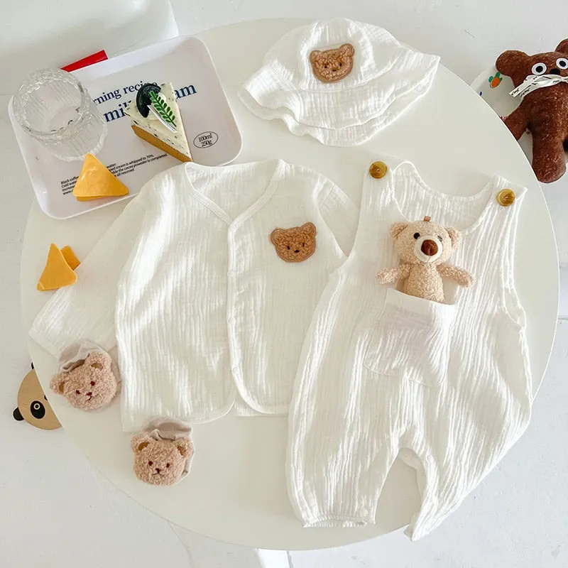 Muslin Bear Romper