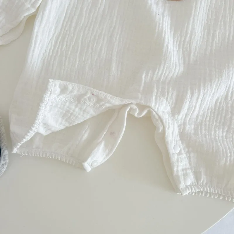 Muslin Bear Romper