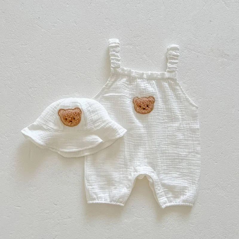 Muslin Bear Romper