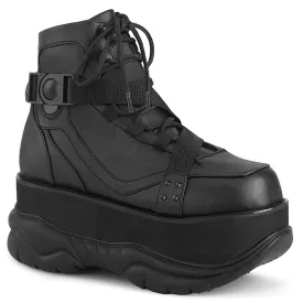 NEPTUNE-181 DemoniaCult Black Vegan Leather Sexy Unisex Platform Shoes & Boots (Alternative Footwear)