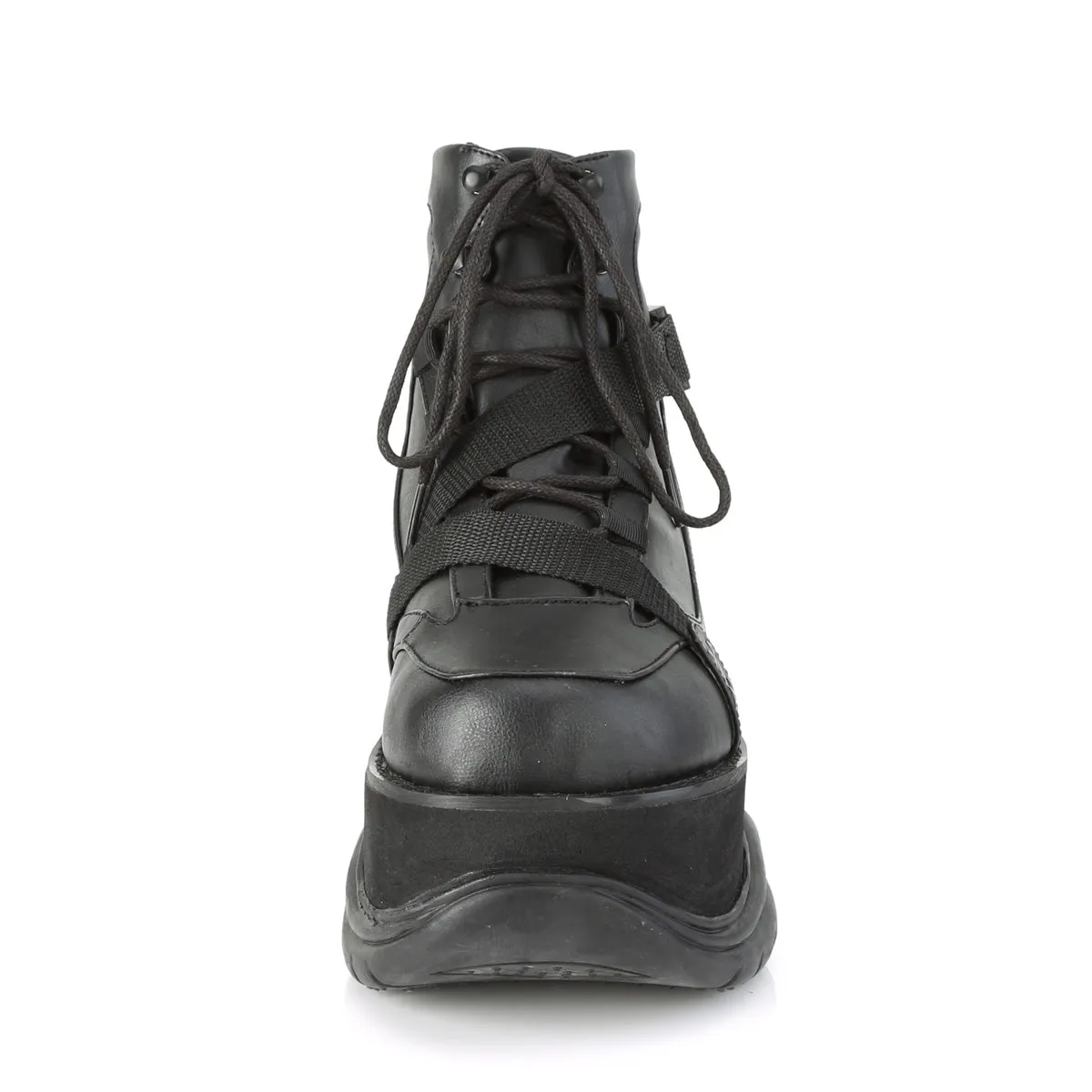 NEPTUNE-181 DemoniaCult Black Vegan Leather Sexy Unisex Platform Shoes & Boots (Alternative Footwear)
