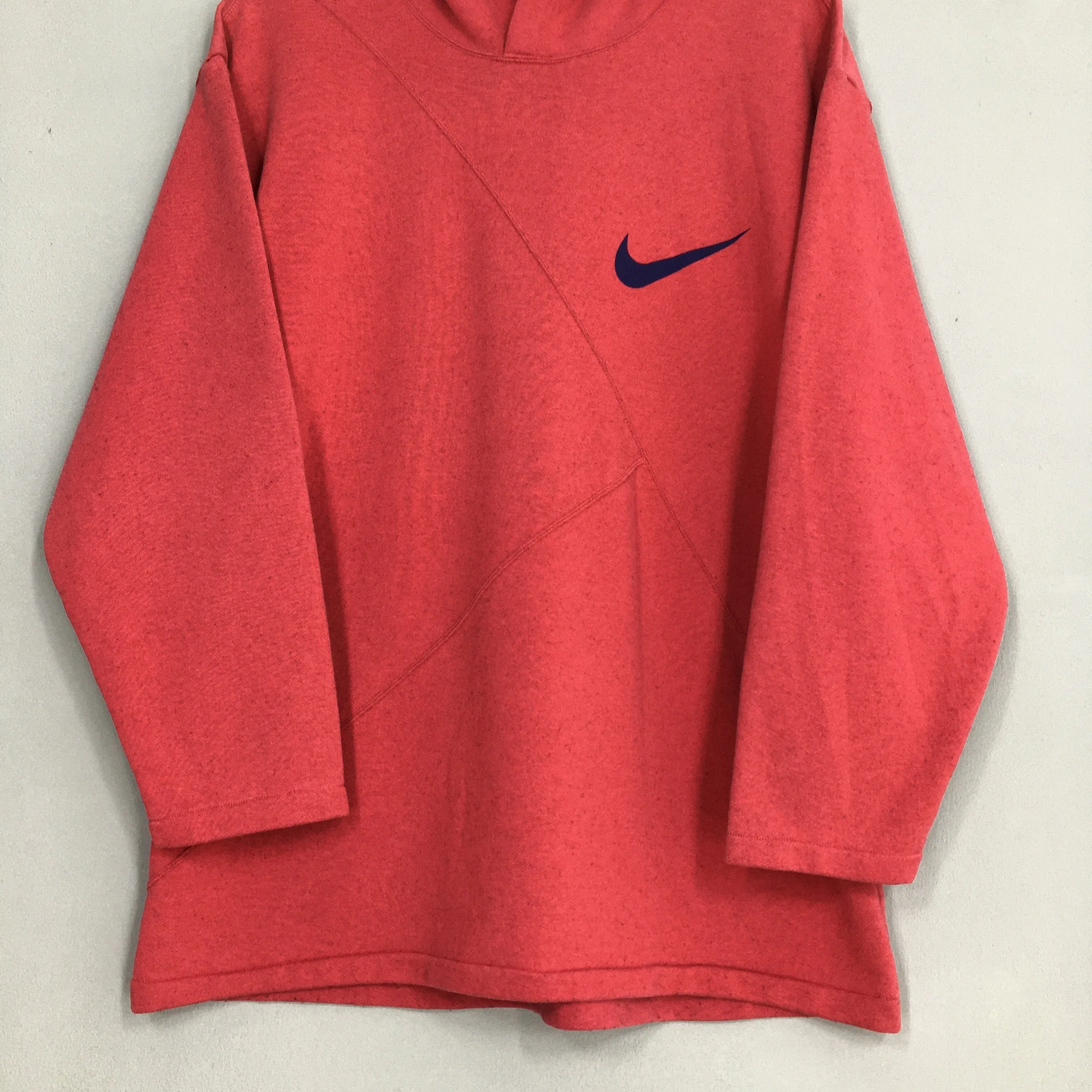 Nike Swoosh Hoodie Sweatshirt Red Medium