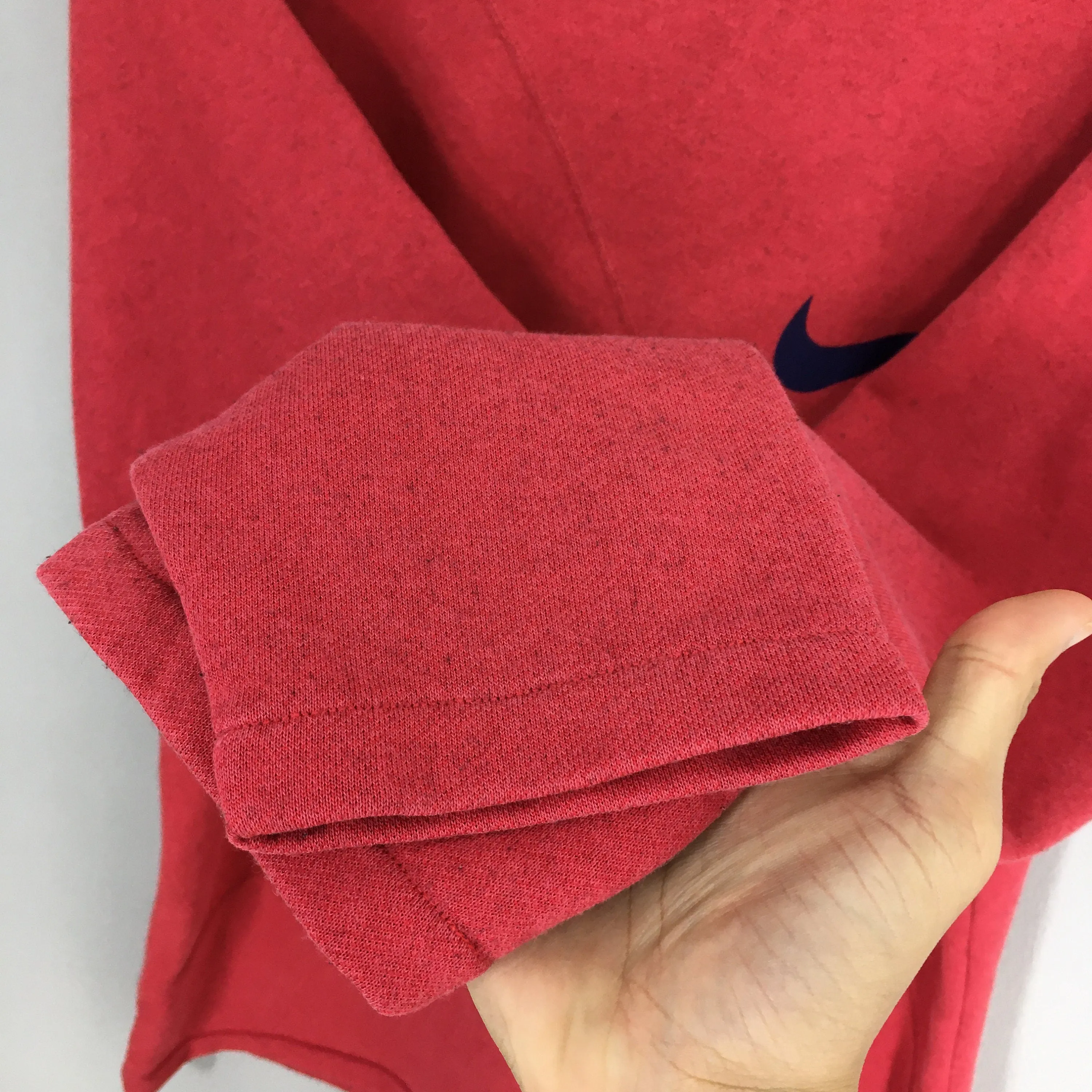 Nike Swoosh Hoodie Sweatshirt Red Medium
