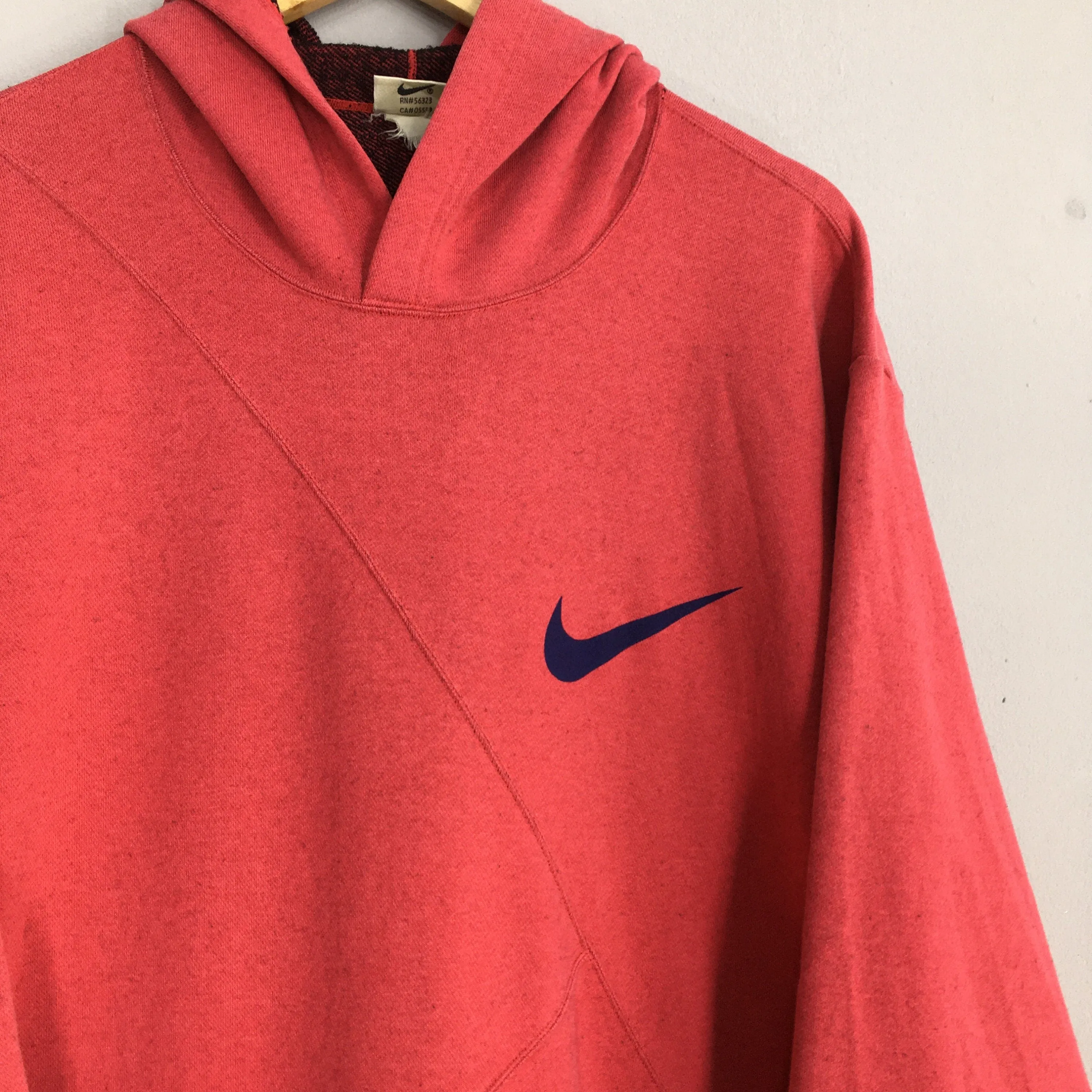 Nike Swoosh Hoodie Sweatshirt Red Medium