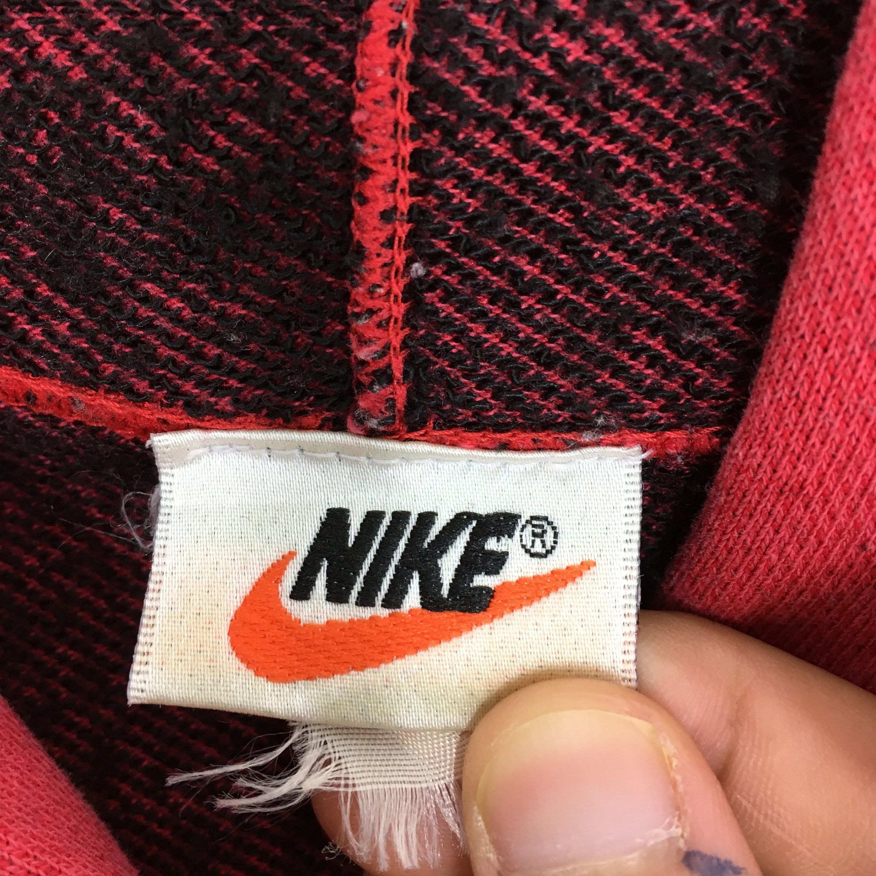 Nike Swoosh Hoodie Sweatshirt Red Medium