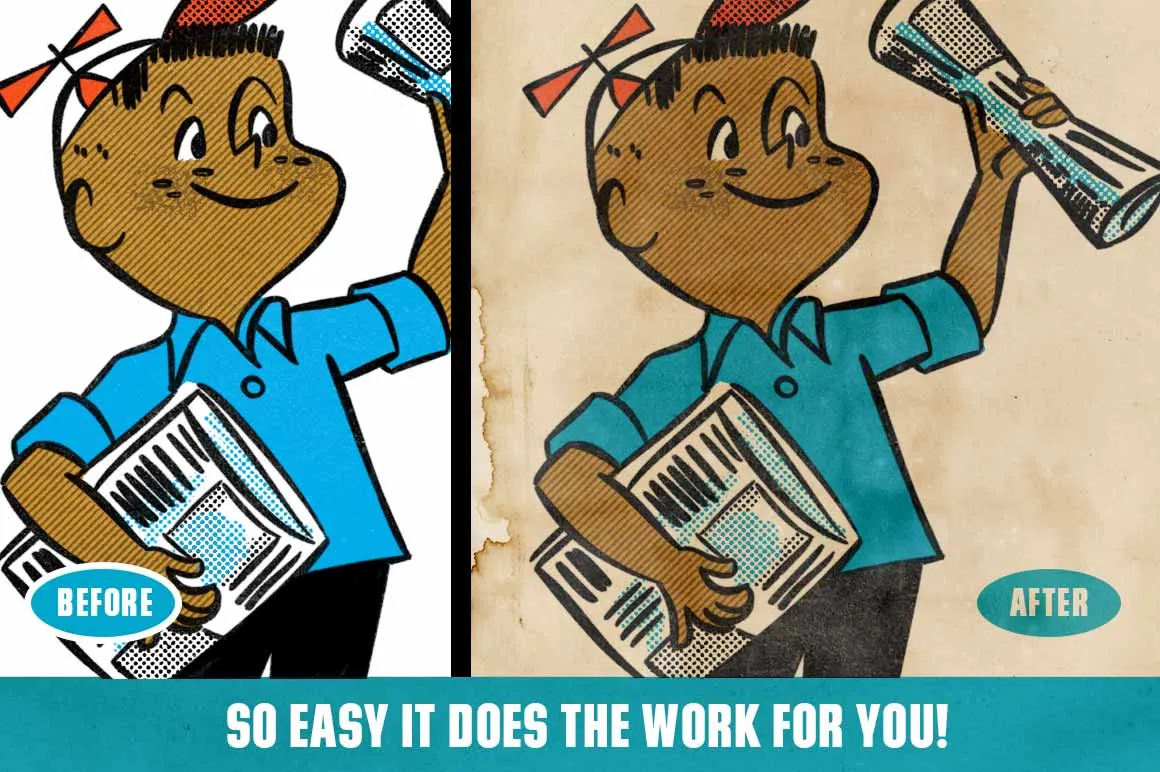 Paper Boy Damaged Paper Textures for Procreate