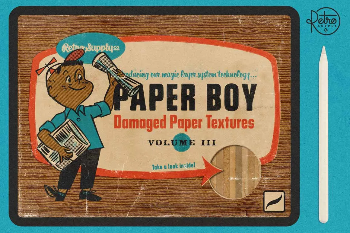Paper Boy Damaged Paper Textures for Procreate