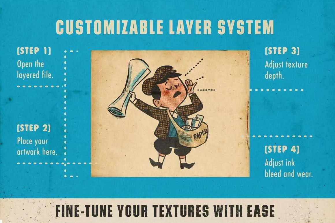 Paper Boy Paper Texture Bundle for Photoshop