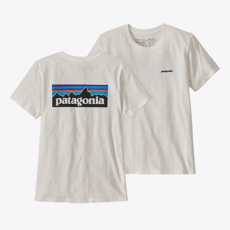 PATAGONIA W'S P-6 LOGO ORGANIC CREW T-SHIRT - WHITE