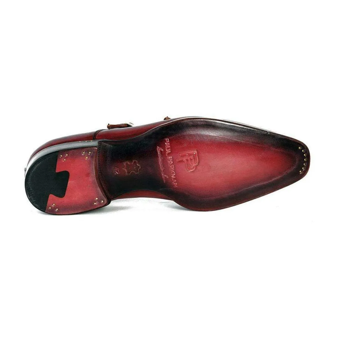 Paul Parkman Handmade Designer Shoes Men's Handmade Designer Shoes Double Monkstrap Black Burgundy Loafers (PM5236)