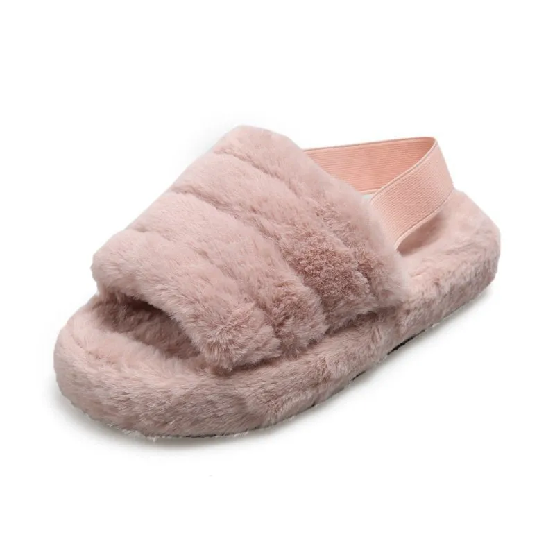 Plush Thick-Soled Non-Slip Slippers Wholesale Clothing And Shoes