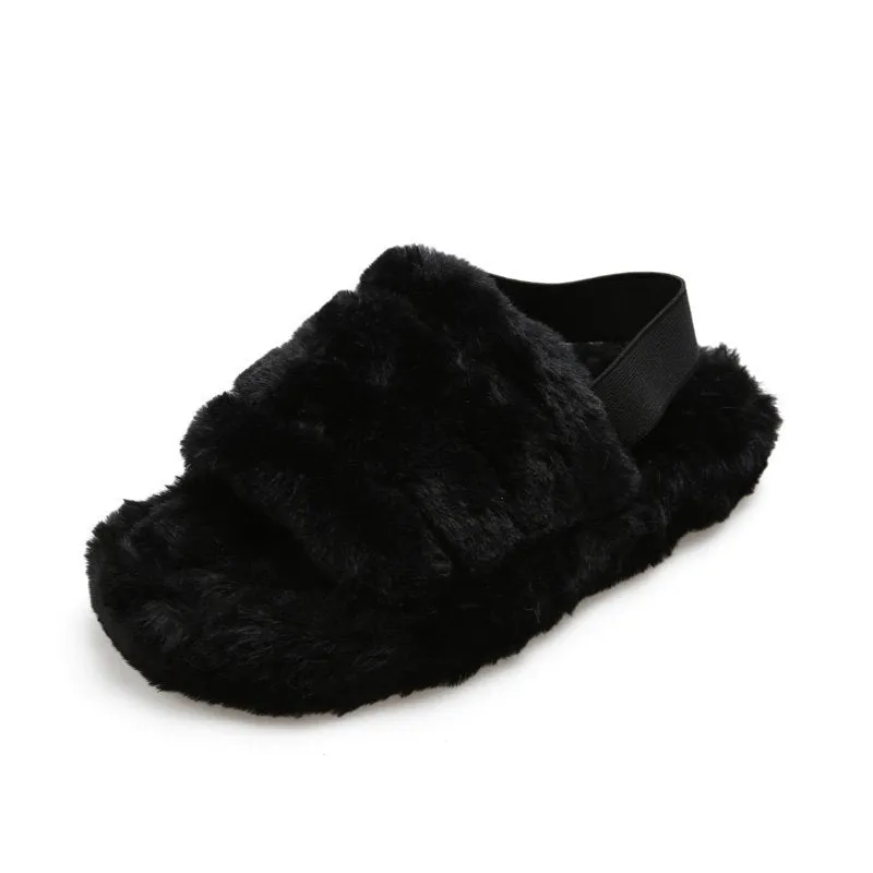 Plush Thick-Soled Non-Slip Slippers Wholesale Clothing And Shoes