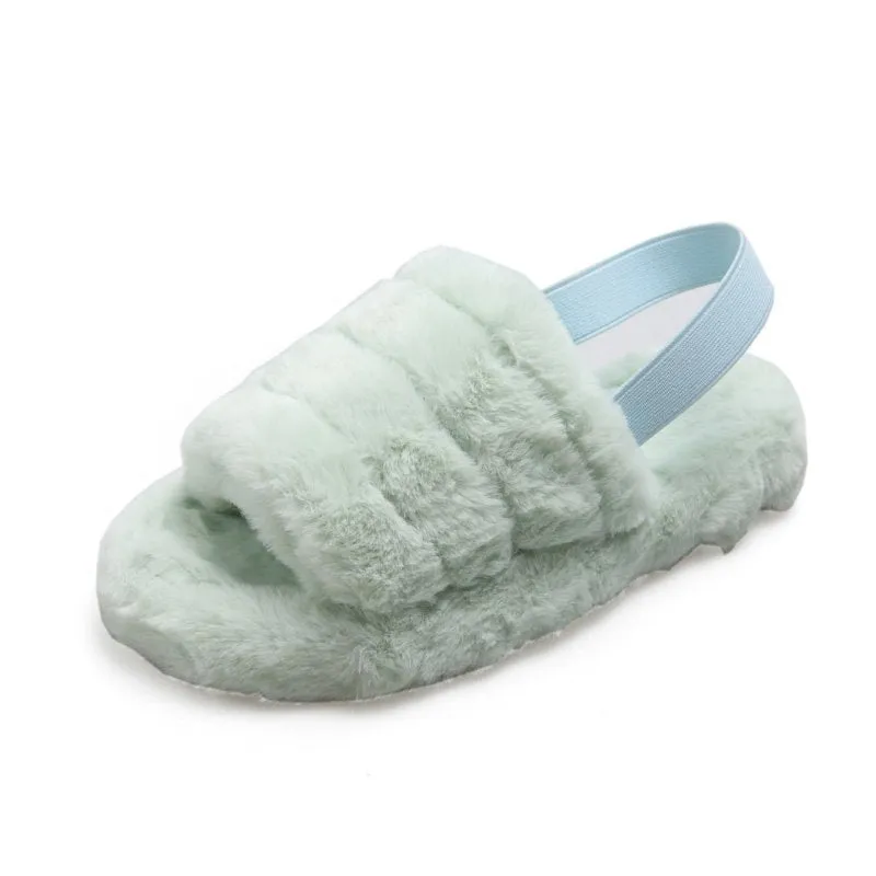 Plush Thick-Soled Non-Slip Slippers Wholesale Clothing And Shoes