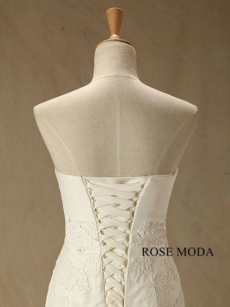 Rosemoda Lace Organza Tiered Mermaid Wedding Dress