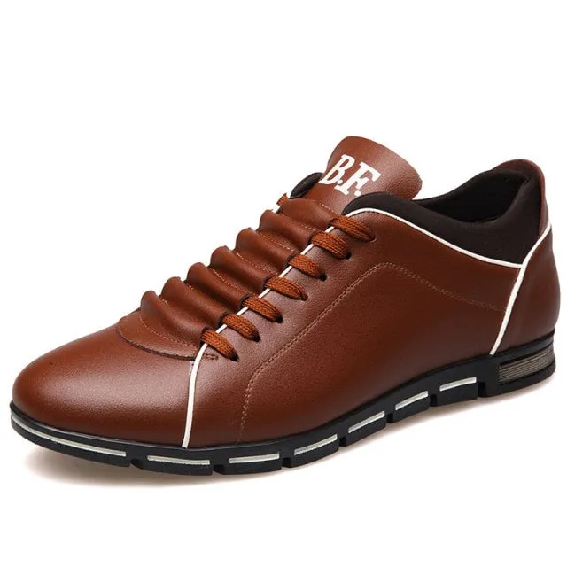 Sneakers men shoes  fashion solid pu leather shoes men sneakers autumn lace-up soft men casual shoes tenis masculino