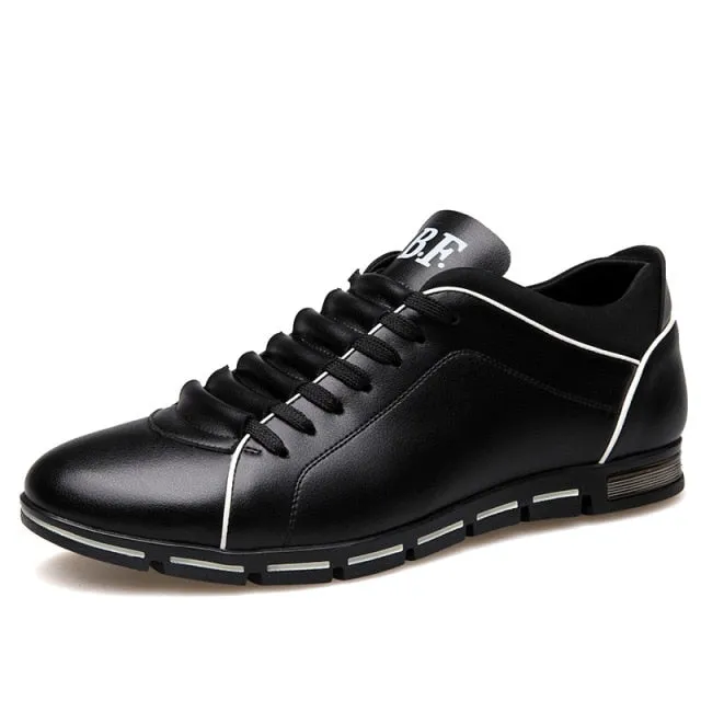 Sneakers men shoes  fashion solid pu leather shoes men sneakers autumn lace-up soft men casual shoes tenis masculino