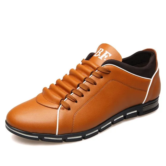 Sneakers men shoes  fashion solid pu leather shoes men sneakers autumn lace-up soft men casual shoes tenis masculino