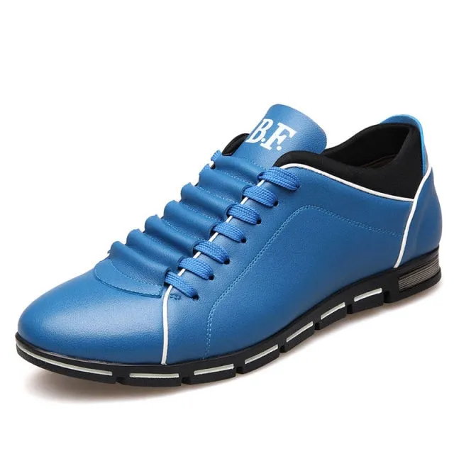 Sneakers men shoes  fashion solid pu leather shoes men sneakers autumn lace-up soft men casual shoes tenis masculino