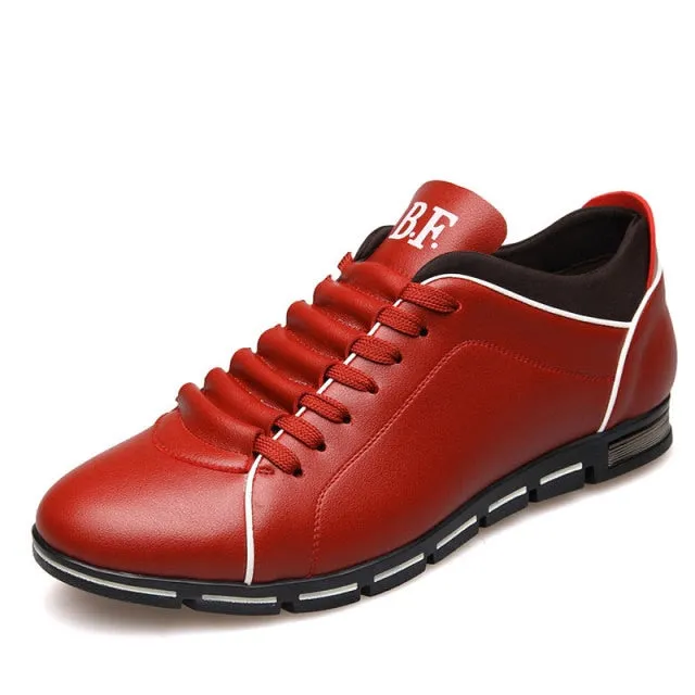 Sneakers men shoes  fashion solid pu leather shoes men sneakers autumn lace-up soft men casual shoes tenis masculino
