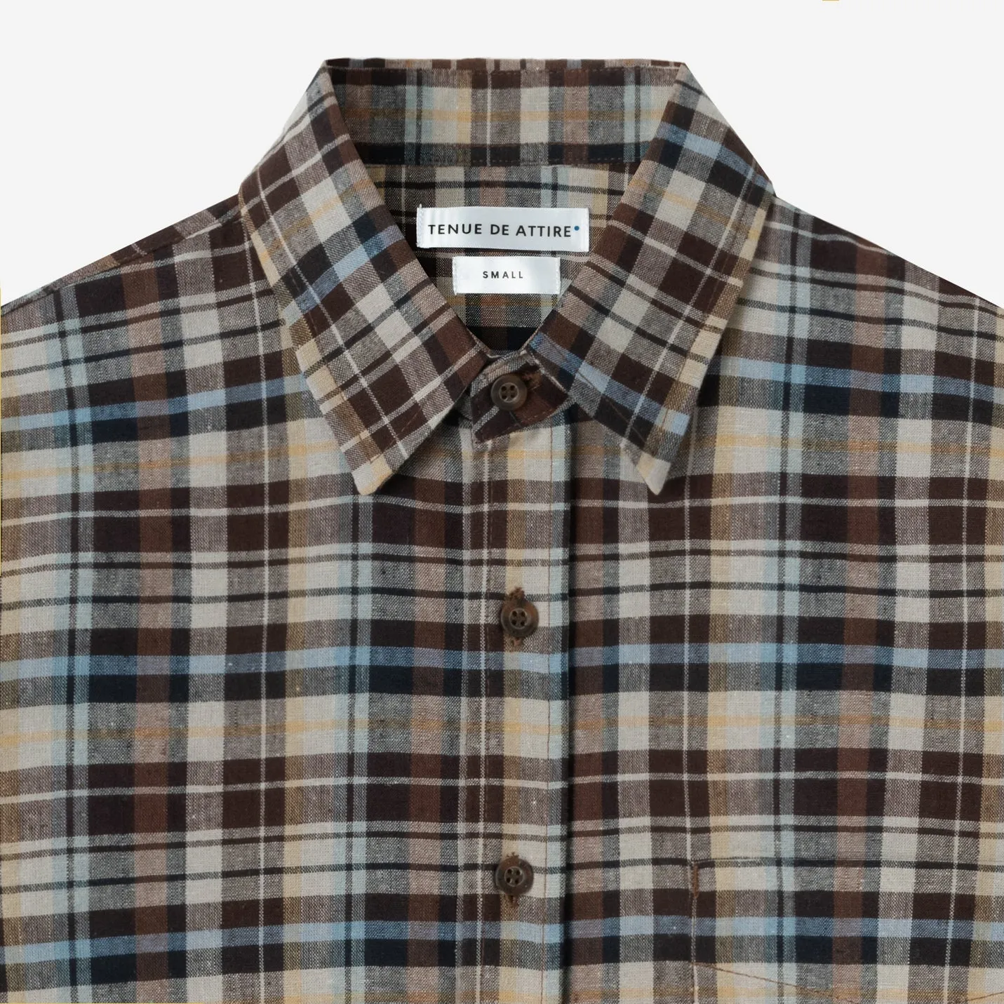Sunny Vacation Long Sleeve Plaid Shirt - Brown