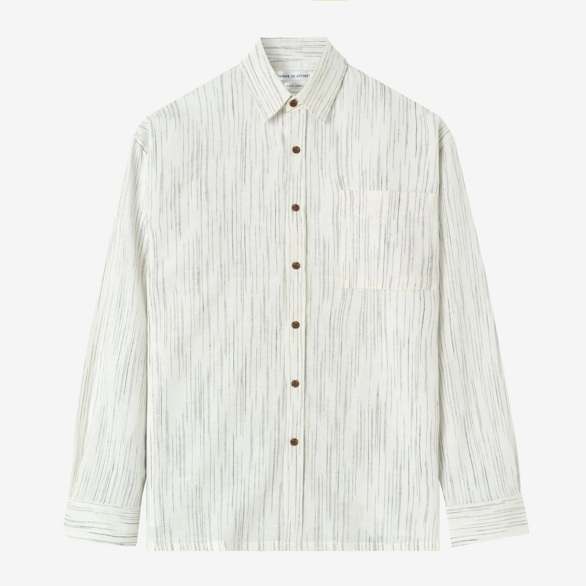 Sunny Vacation Long Sleeve Striped Shirt - White Black