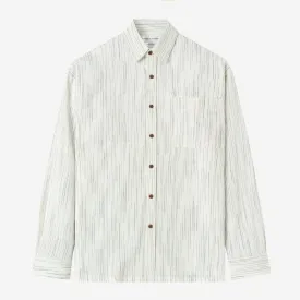 Sunny Vacation Long Sleeve Striped Shirt - White Black