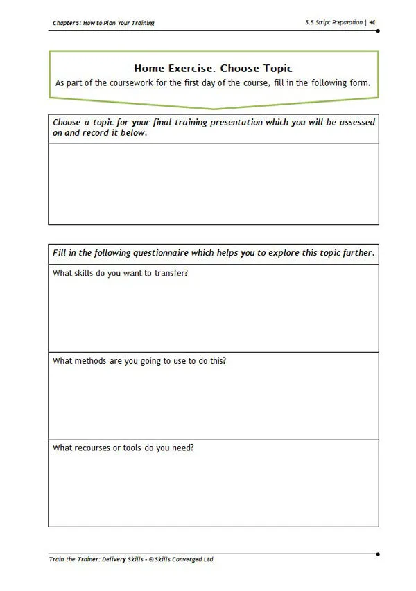 Train the Trainer Delivery Skills