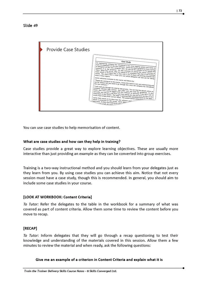 Train the Trainer Delivery Skills