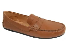 Umi 20032 100% Leather and Lining Boy's Loafer Shoes - Driving Penny - Cogn, Man-made Outsole