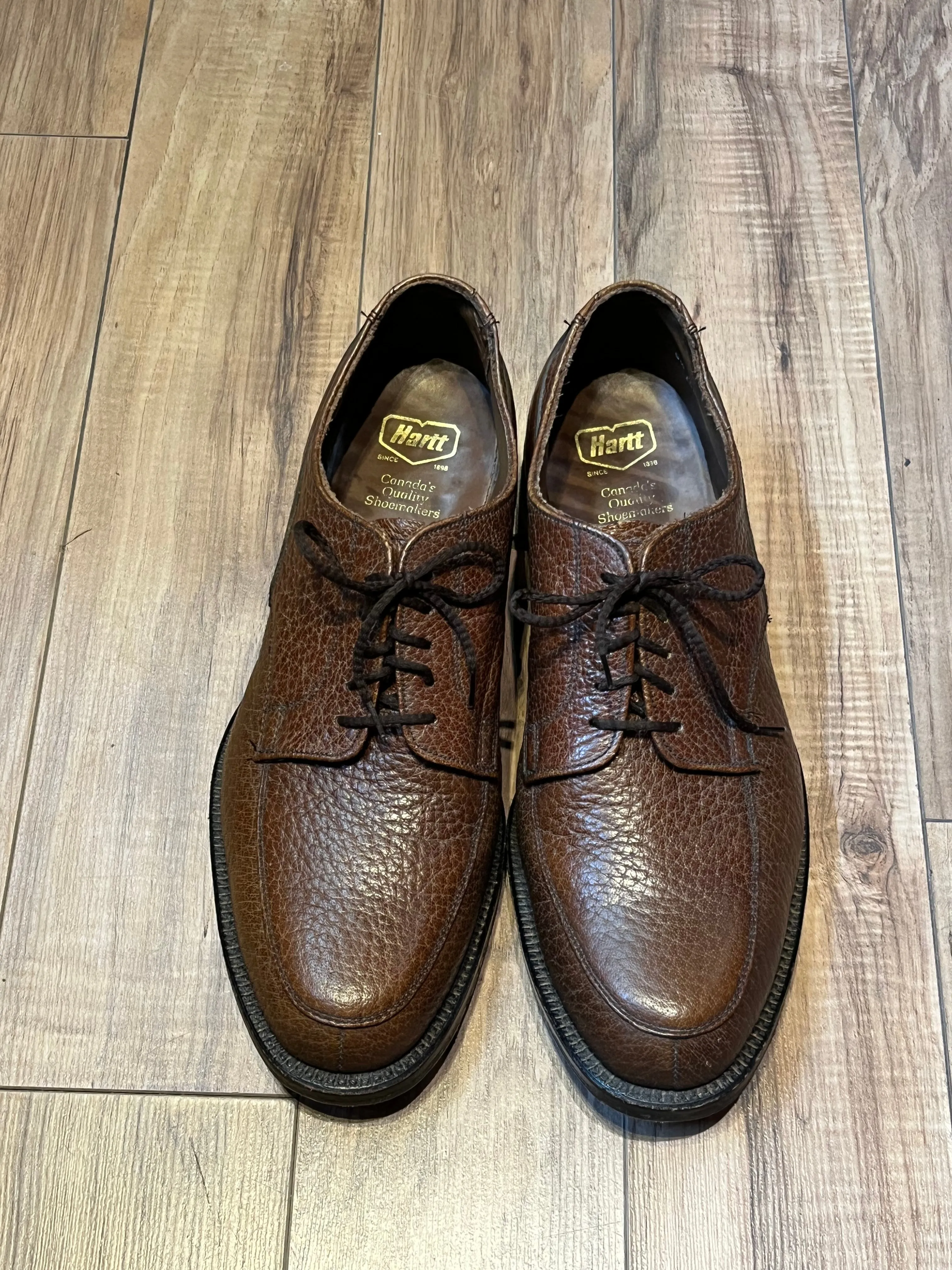 Vintage Hartt Camel Skin Tumble Shoes, Made in Canada, Size US Mens 9.5, EUR 42.5
