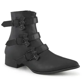 WARLOCK-50-B DemoniaCult Black Vegan Leather Sexy Unisex Platform Shoes & Boots (Alternative Footwear)