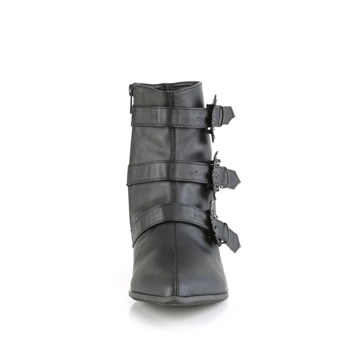 WARLOCK-50-B DemoniaCult Black Vegan Leather Sexy Unisex Platform Shoes & Boots (Alternative Footwear)