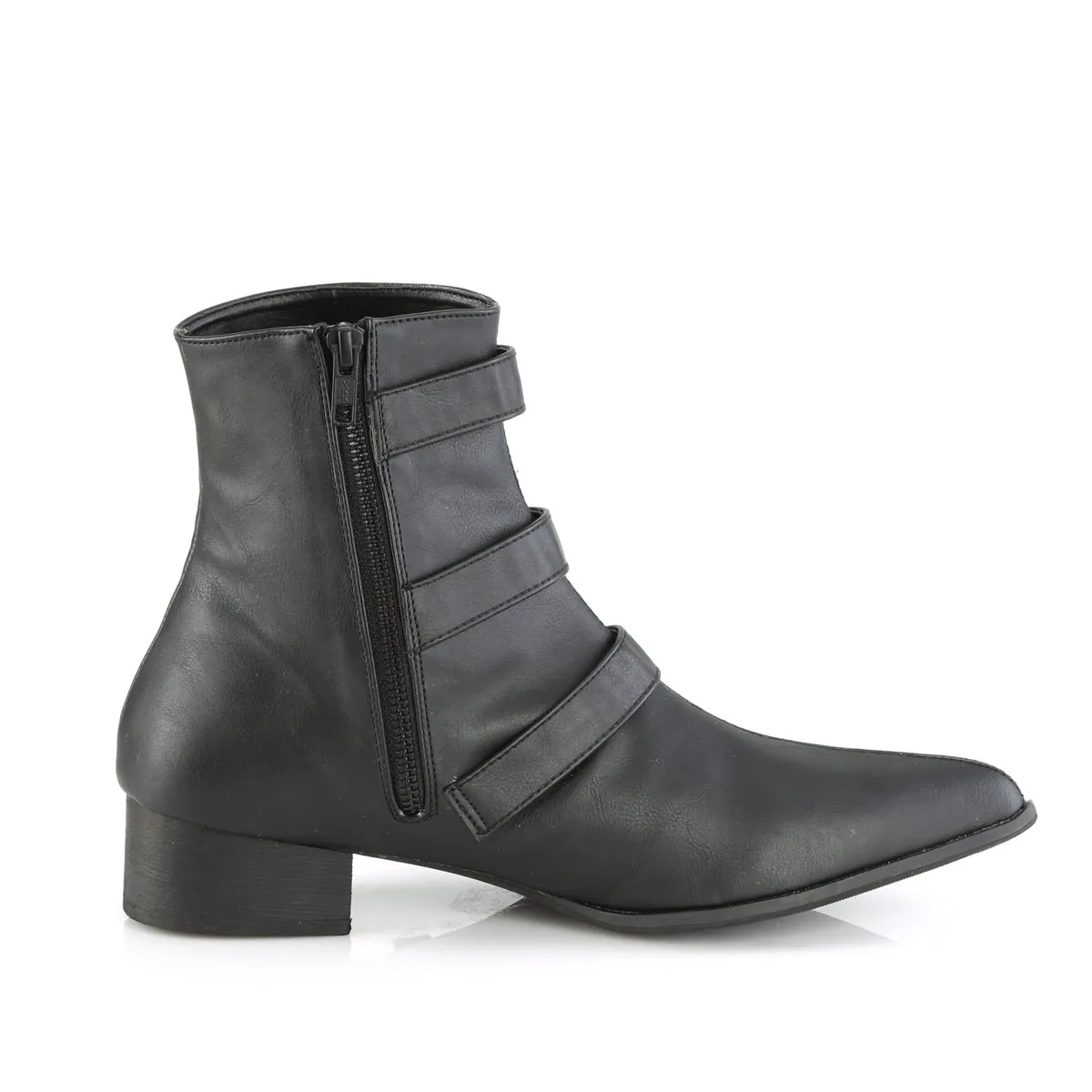 WARLOCK-50-B DemoniaCult Black Vegan Leather Sexy Unisex Platform Shoes & Boots (Alternative Footwear)